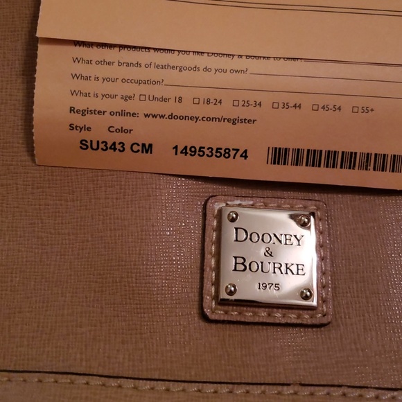 Dooney & Burke Saffiano Satchel Tan - Picture 2 of 7